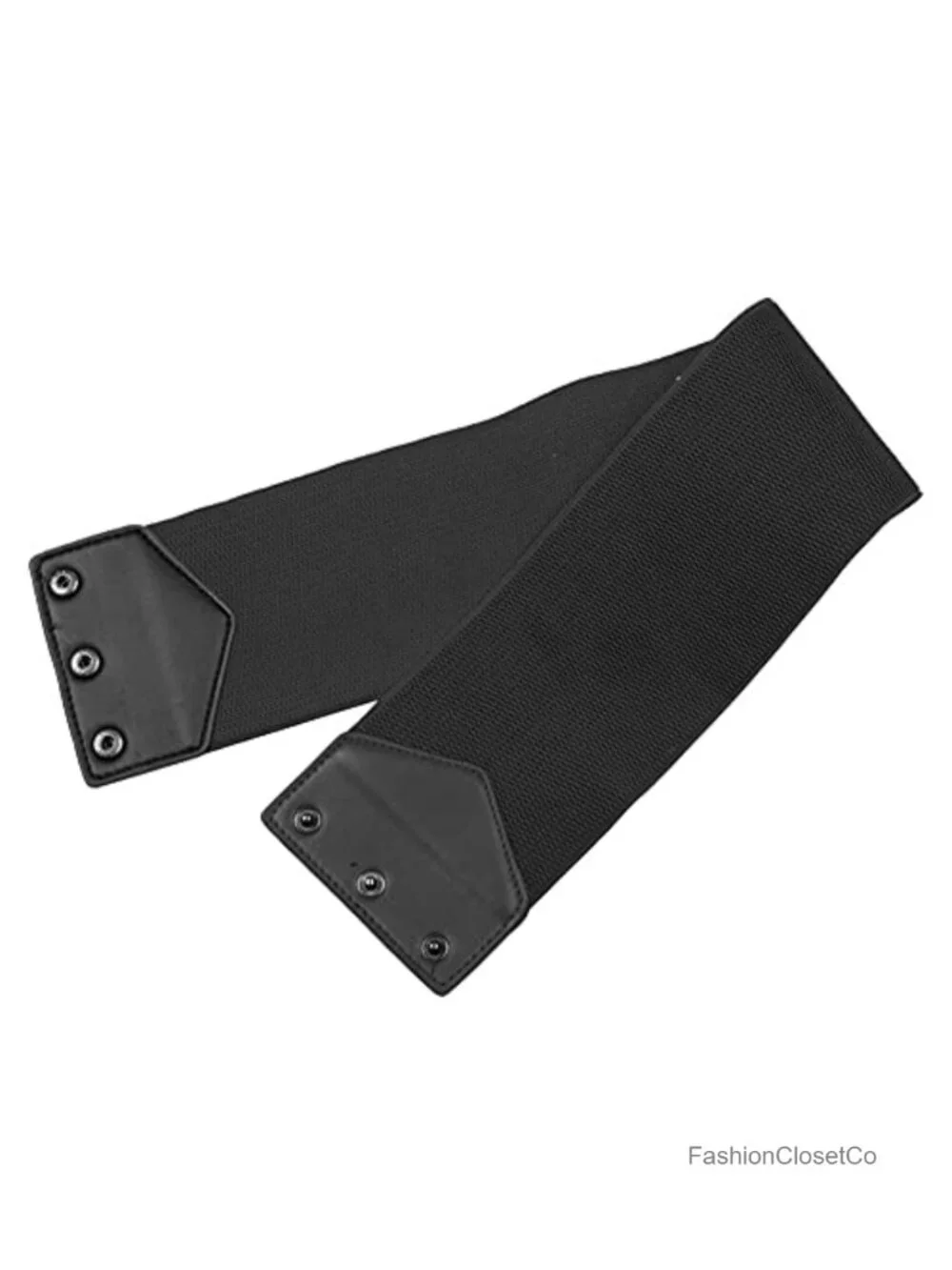 Wide Elastic Vintage Belt Corset Snap-Button Waistband Women Stretch